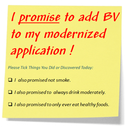 I promise to add Business Value to my modernized application!