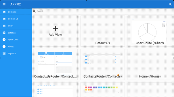 Route Ex: Contact App Route View